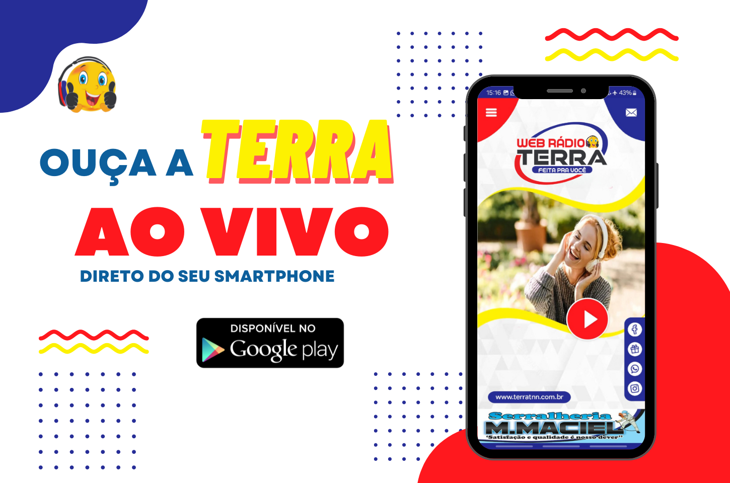 A facilidade te conectando com a Web Rádio Terra