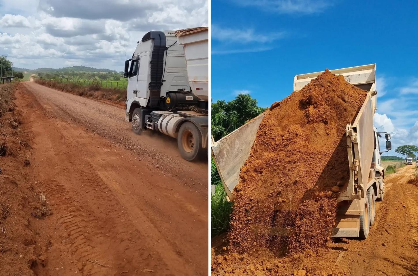 Prefeitura de Terra Nova realiza manutenção de estradas para garantir escoamento da safra