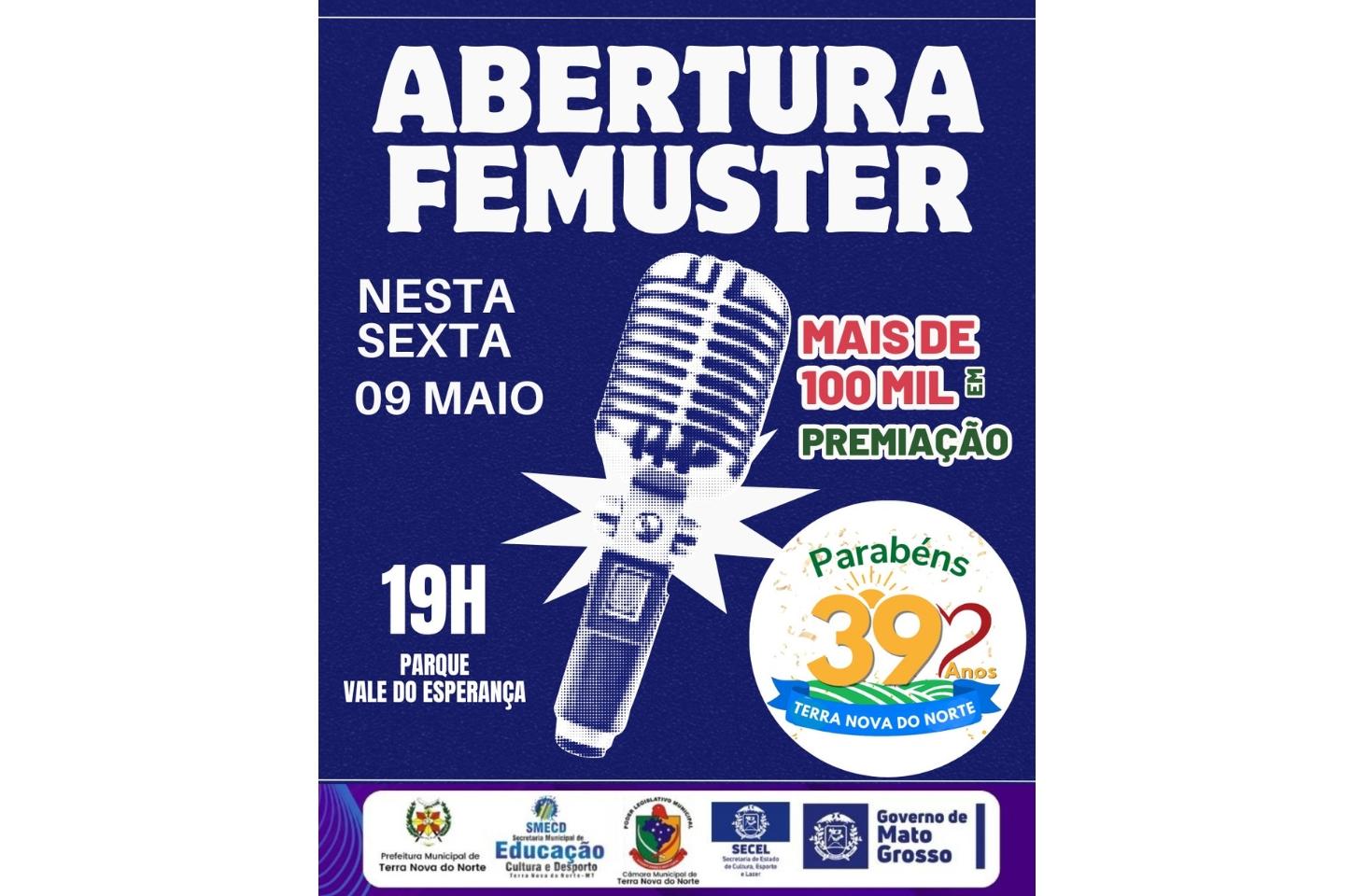 Com mais de 100 artistas confirmados FEMUSTER promete ser um grande sucesso em Terra Nova do Norte