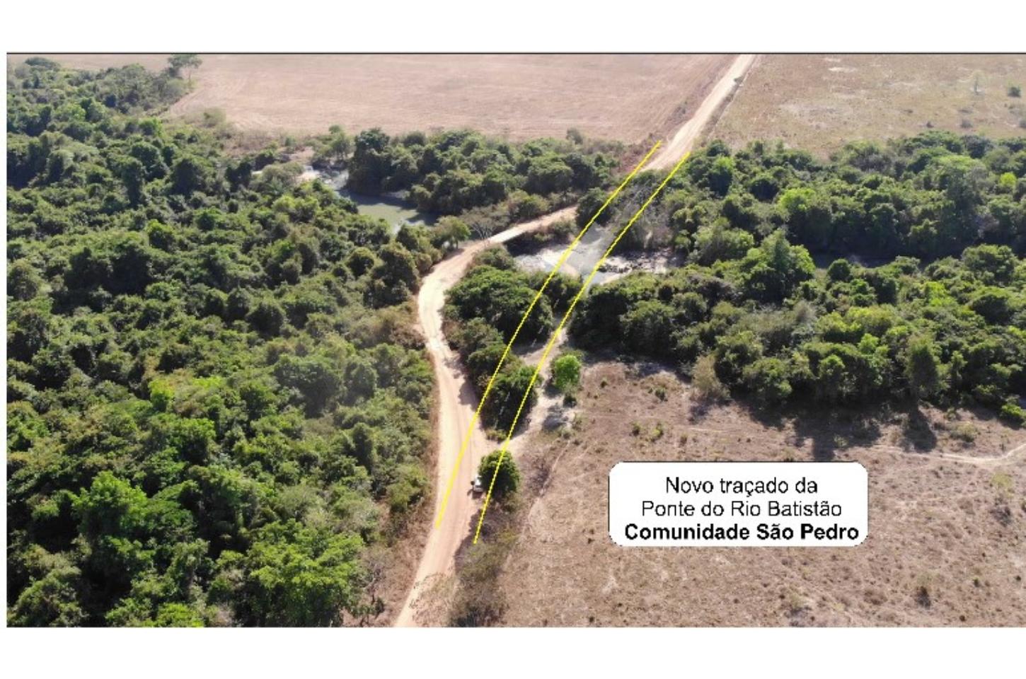 Prefeitura de Terra Nova define construção de nova ponte com aduelas de concreto na São Pedro e correção do traçado sobre o Rio Batistão