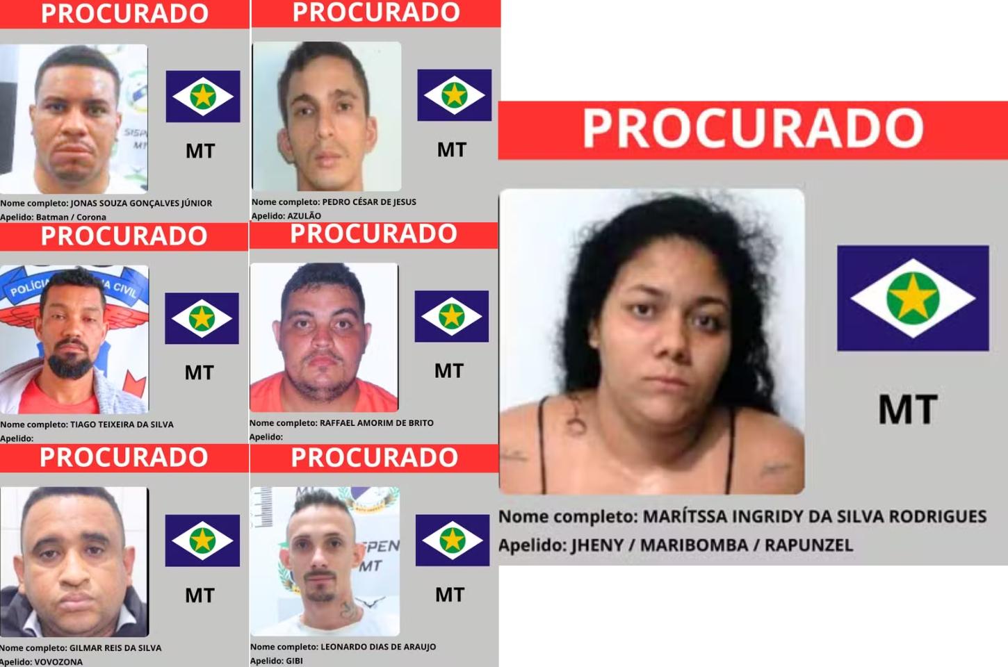 MT tem 8 nomes na ‘lista vermelha’ dos criminosos mais perigosos do país