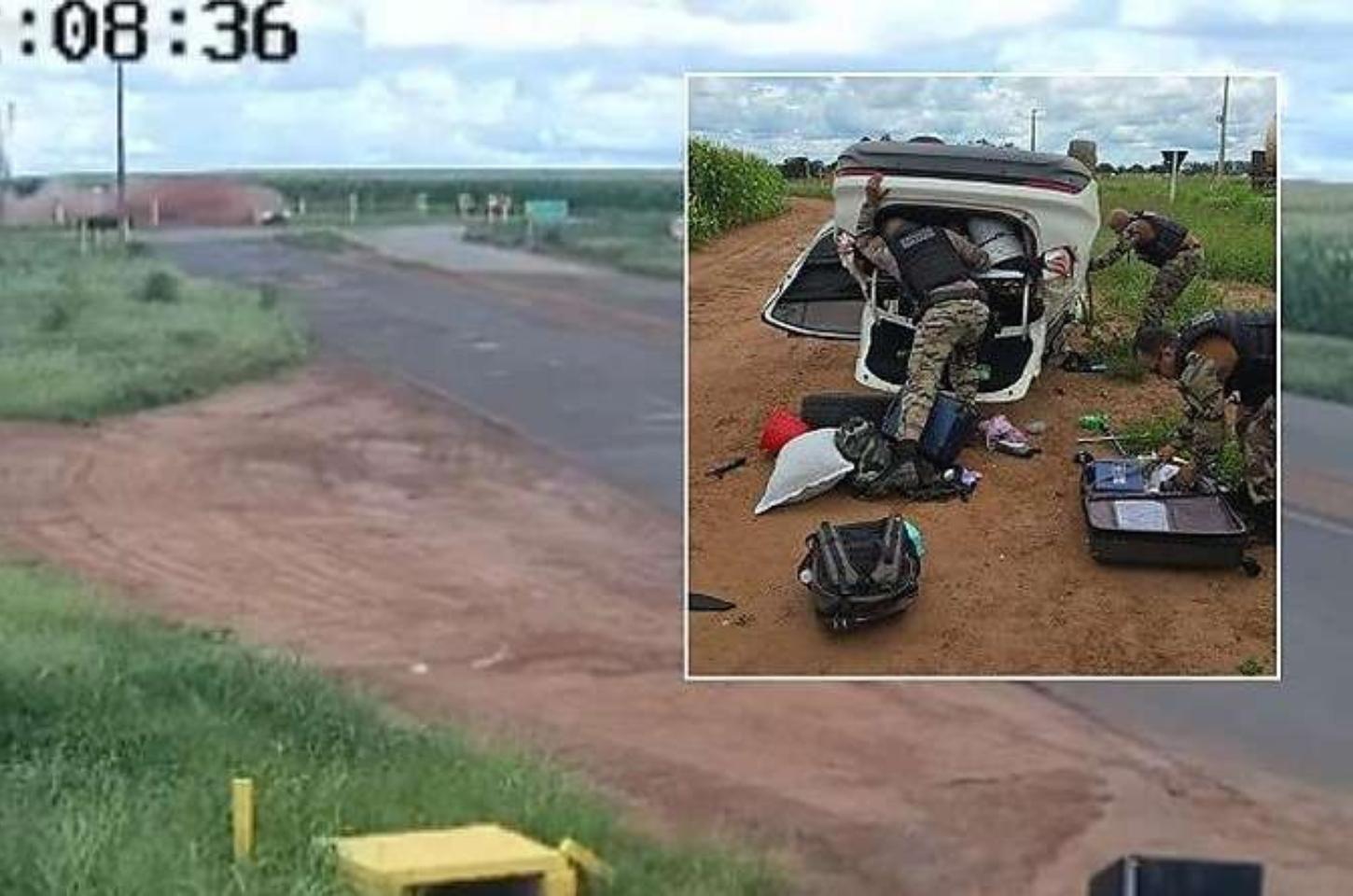 homem agride oficial de Justiça, foge e capota carro após perseguição policial em MT